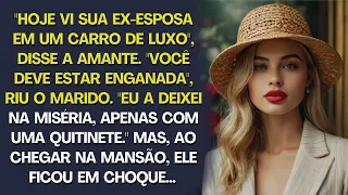 Vi sua ex num carro de luxo. Impossível, deixei-a na miséria. Mas ao entrar na mansão ficou chocado.