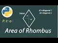 Area of Rhombus in python