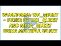 Wordpress WP - query