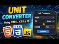 unit converter using html css javascript javascript projects for beginners Developer Shaurya