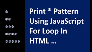 Print Star Pattern in JavaScript