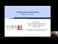 Class Elementary Programming in Java -