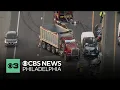 3 taken to hospital traffic delayed after crash on Pennsylvania Turnpike eastbound near Bensalem