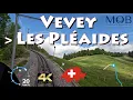 Download Lagu CAB RIDE 4K 🇨🇭 Vevey - Les Pléaides MOB MVR 🚞 Montreux-Vevey-Riviera Suisse 🌞 Schweiz / Switzerland
