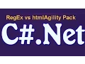 C RegEx vs htmlAgilityPack parsing test