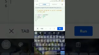 python program to print calendar of any year