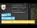 Blender Python Tutorial How to make a Random Word Generator learn python for beginners