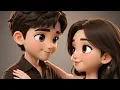 Cute Toon Couple Chibi Fantasy Style Printready High-Quality 3D Stylized Romantic Printready