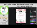How to Edit Invitation Templates in Canva - Create beautiful invitations for all of your events
