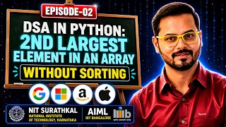 Second Largest Element in Array Brute Better Optimal Python DSA