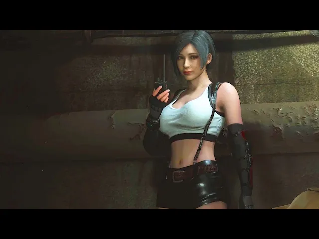Resident Evil 2 Remake Ada in Tifa's Outfit