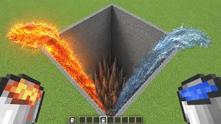 Realistic Water & Lava vs GIANT Dripstone Pit (what will happen?) - Compilation