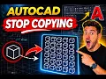 Stop copying Objects in AutoCAD Rectangular Array Trick