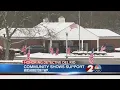 Community shows support at end of police procession