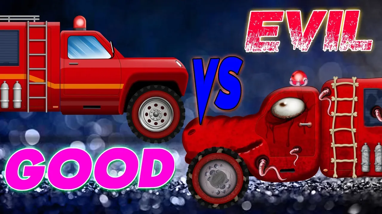 Kids Rhymes | Good vs Evil | Fire Truck | Emergency Vehicles | Vehicle Battles