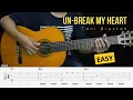 Download Lagu Un-Break My Heart - Toni Braxton - (EASY) Fingerstyle Guitar Tutorial + TAB \u0026 Lyrics