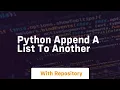 python append a list to another