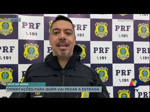 Confira orientações para quem vai pegar a estrada com neve em SC