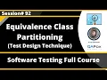 Equivalence Class Partitioning - Test Design Technique Software Testing