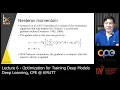 Optimization of Deep Models Lecture 6 Deep Learning