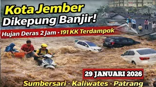 jawa timur berduka kota jember dikepung banjir 16 titik terendam ratusan kk terdampak