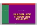How to code a very simple web layout structure using HTML5 CSS3