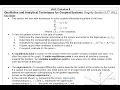 I B Mathematics A I Lesson 5 17 Qualitative and Analytical Techniques for Coupled Systems