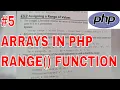 Range function ARRAYS IN PHP PHP