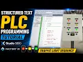 Structured Text Traffic Light Sequence PLC Programming Tutorial Studio 5000