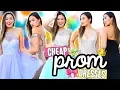 TRYING ON CHEAP PROM DRESSES FROM