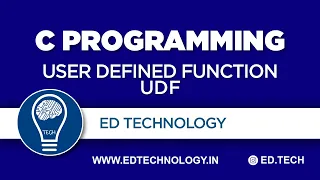 User Defined Function UDF in C programming C programming Lectures