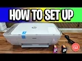 How to SET UP Wi-Fi HP DeskJet 2855e Printer Connect To Wifi Install Ink Paper Unboxing