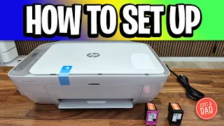 How to SET UP Wi-Fi HP DeskJet 2855e Printer Connect To Wifi Install Ink Paper Unboxing