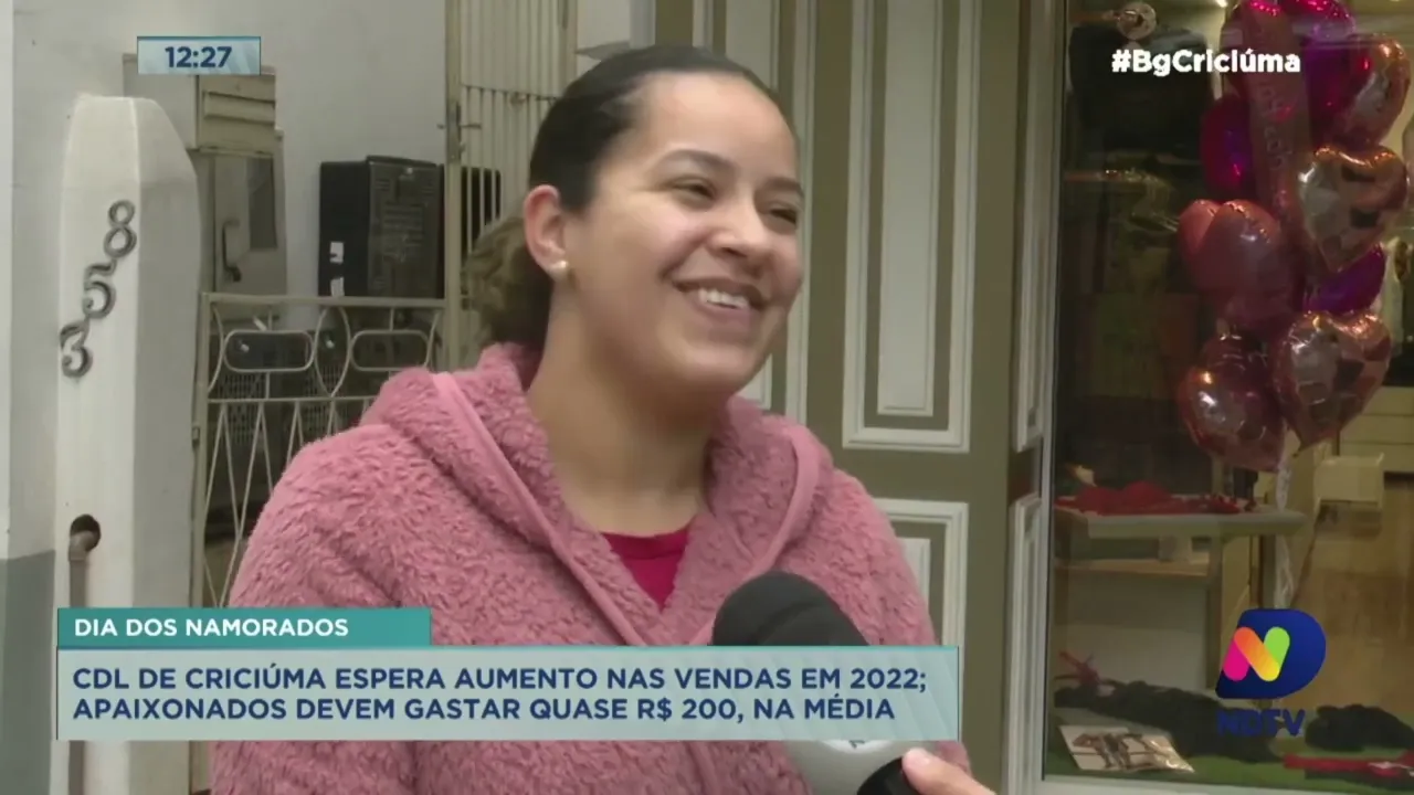 CDL de Criciúma espera aumento nas vendas para o Dia dos Namorados