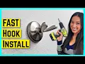 How to Install a Bathroom Robe Hook on Drywall EASY DIY Towel Hook Install