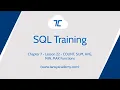 Tansy SQL Course COUNT SUM AVG MIN MAX Functions Chapter 7 Lesson 22