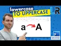 MS Word Convert lowercase to UPPERCASE 1 MINUTE