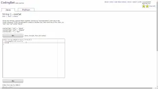 String - 1 conCat Java Tutorial Codingbat com