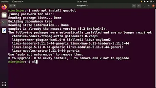 Gnuplot - Install gnuplot and plot x