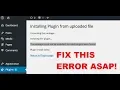 Fix The package could not be installed No valid plugins were found error when installing plugins