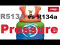 r513a vs r134a operating pressure replacement gas in commercial refrigeration