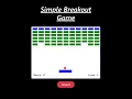 Simple Breakout Game using JavaScript