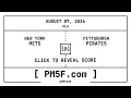 New York Mets NYM Pittsburgh Pirates PIT MLB Final Box Score AUGUST 07 2026
