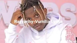 Vumilia By RayVanny Lyrics Video 