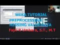 WEKA TUTORIAL - Preprocessing Missing Value Data