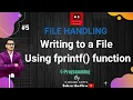 File Handling Writing to File Using fprintf function C Programming PART 1 5