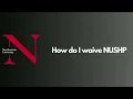 How to submit a NUSHP waiver request