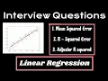 Interview Questions on Linear Regression