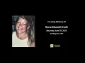 Funeral Service for Rona Marmitt Croft