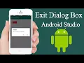 Exit App Alert Dialog Box - Android Studio Tutorials for beginners